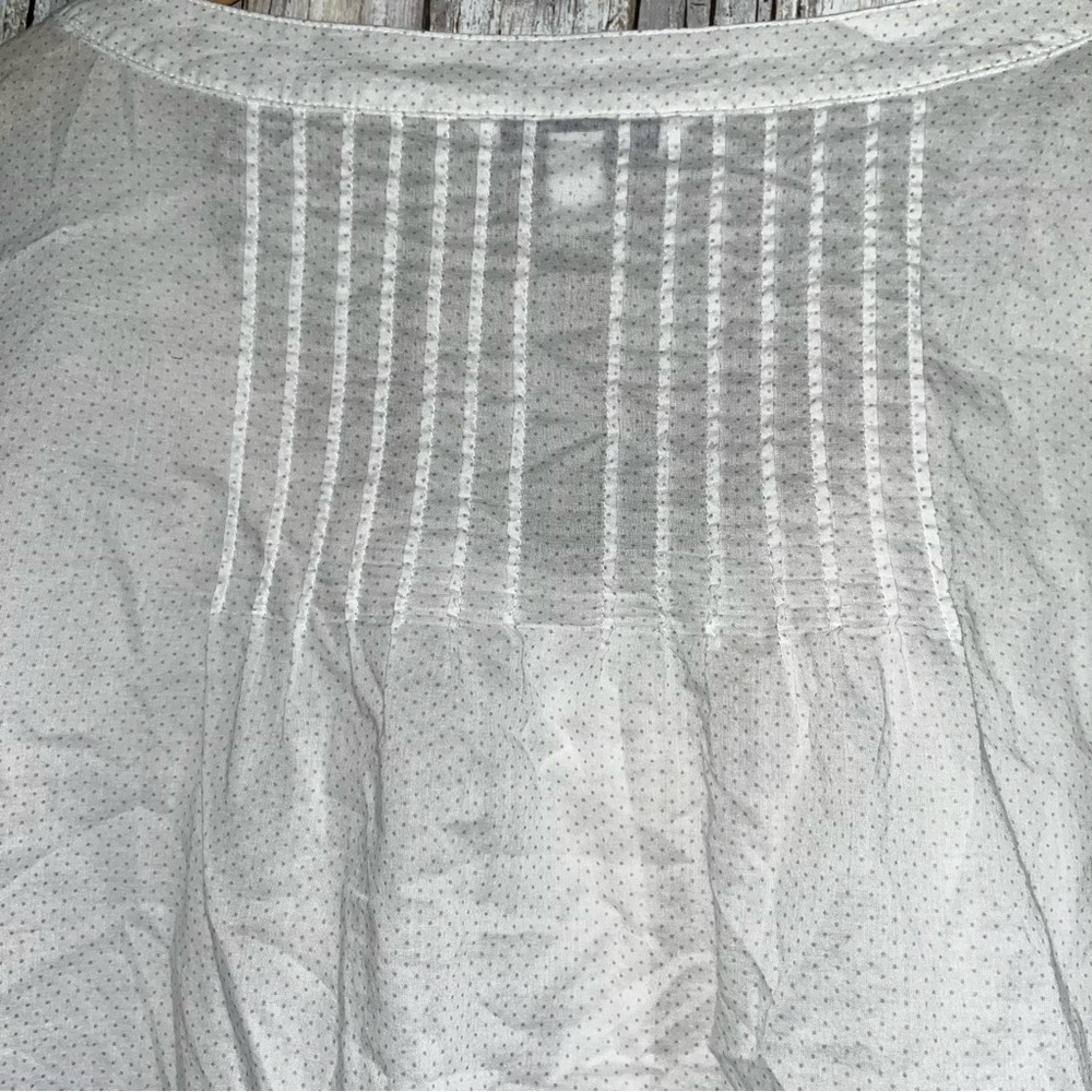 American Eagle White Polka Dot Pocket Blouse - Picture 5 of 6
